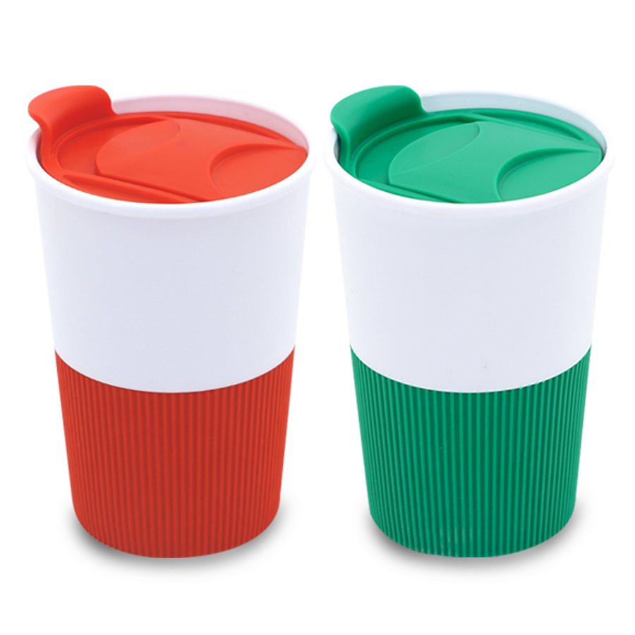 mug plastique à couvercle