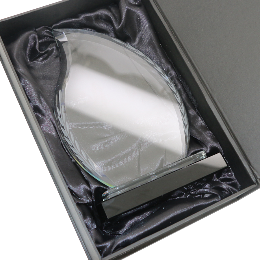 trophée  en verre forme de flamme